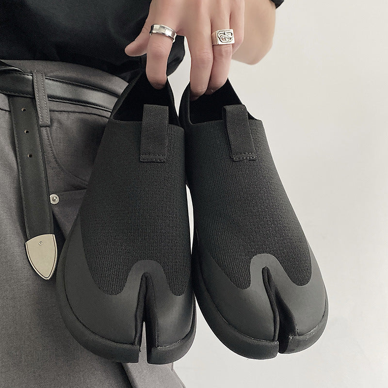 Tabi running shoes black casual style split toe loafers summer outdoor mules