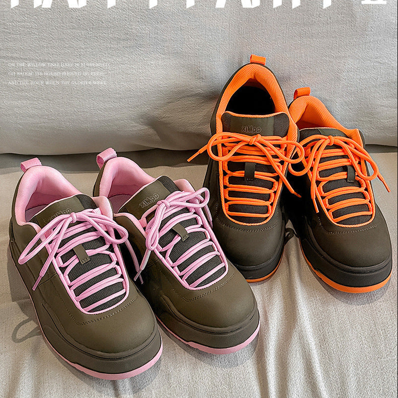 Chunky platform high tops orange brown raver sneakers grunge shoes skater trainers 90s style