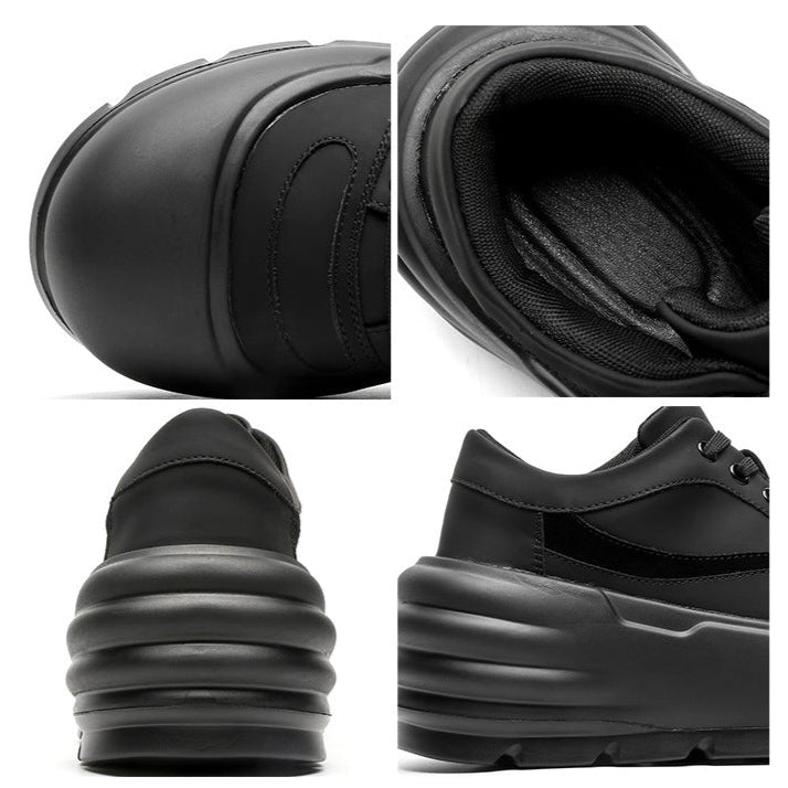 Gothic platform sneakers white unusual sole punk trainers grunge 3D skater shoes