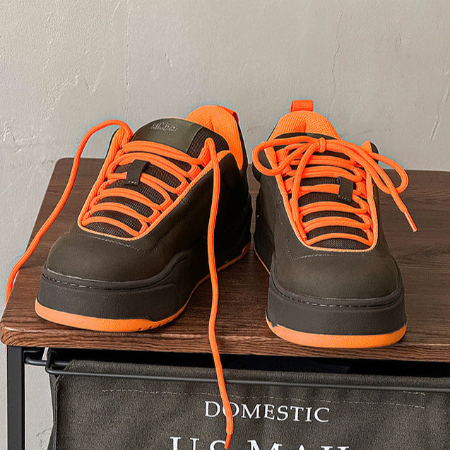 Chunky platform high tops orange brown raver sneakers grunge shoes skater trainers 90s style