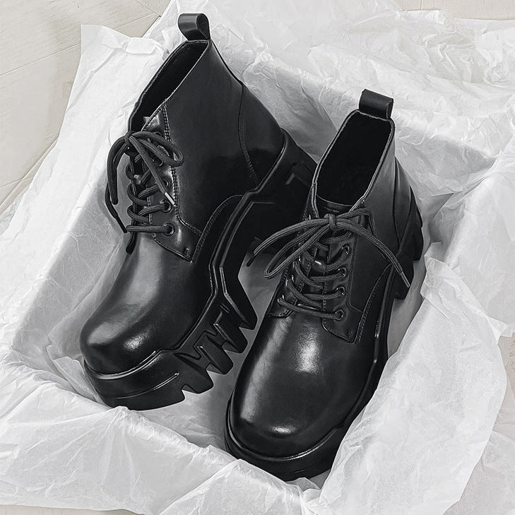 Extreme tractor platform Derby shoes black chunky sole grunge Gothic boots