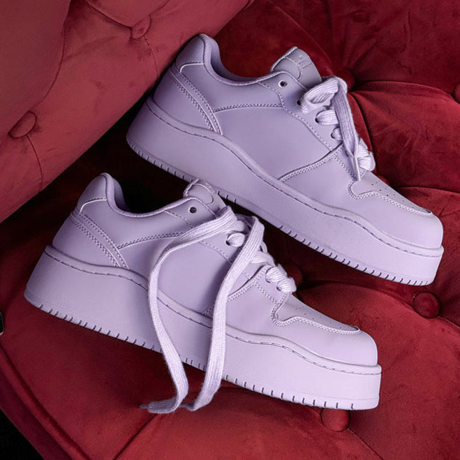 Chunky platform high tops purple raver sneakers grunge shoes hip-hop trainers 00s style