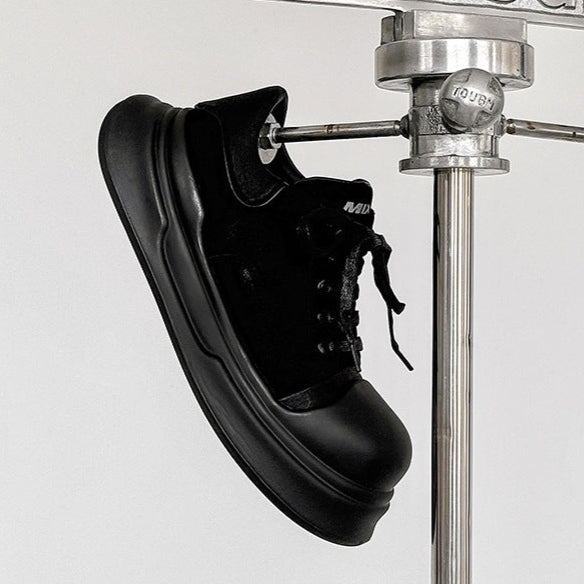 Chunky platform high tops black punk sneakers grunge shoes hip-hop trainers 00s style