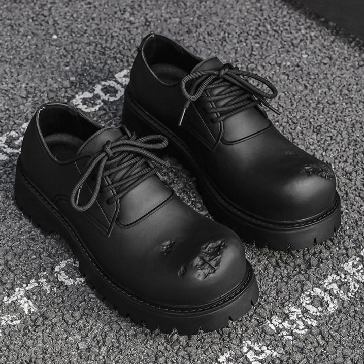 Brown chunky sole Derby shoes tractor platform punk e-boy e-girl shoes grunge trainers