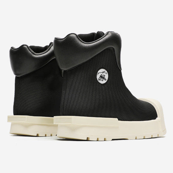 Japanese style boots black platform catwalk shoes grunge Gothic high tops