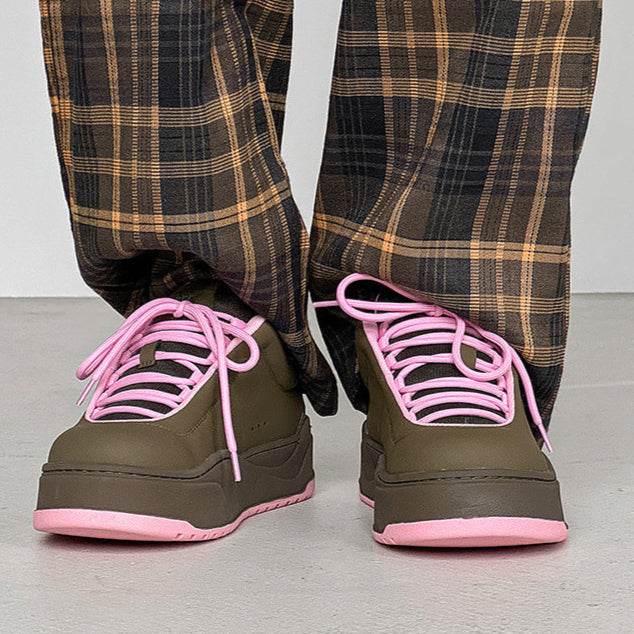 Chunky platform high tops orange brown raver sneakers grunge shoes skater trainers 90s style