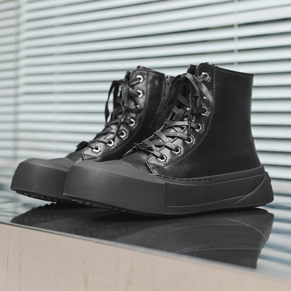 Chunky platform high tops black white raver sneakers grunge shoes skater trainers 00s style