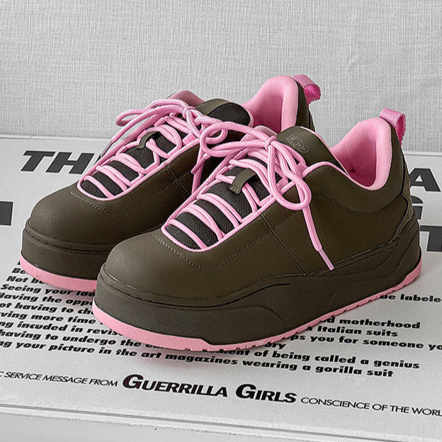 Chunky platform high tops orange brown raver sneakers grunge shoes skater trainers 90s style