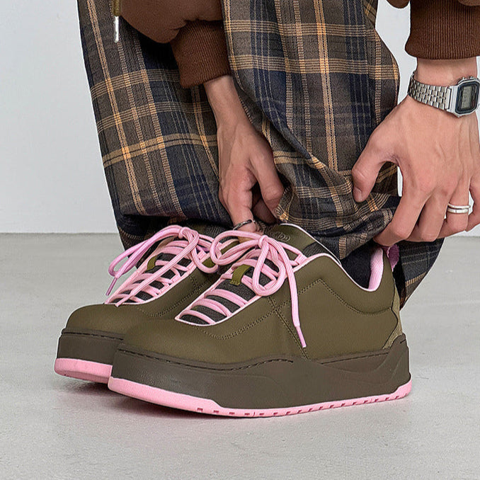 Chunky platform high tops orange brown raver sneakers grunge shoes skater trainers 90s style