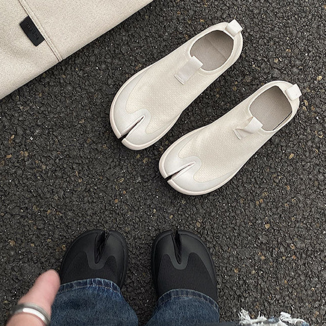 Tabi running shoes black casual style split toe loafers summer outdoor mules