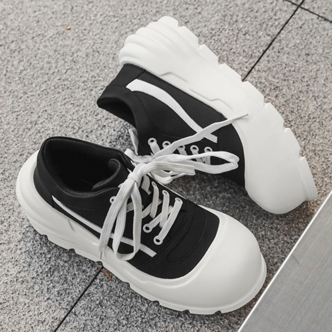 Gothic platform sneakers white unusual sole punk trainers grunge 3D skater shoes