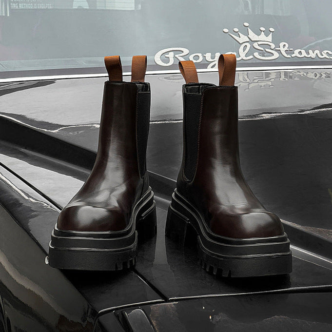 Extreme platform utility boots black tractor hunter style shoes big sole grunge trainers 90s style