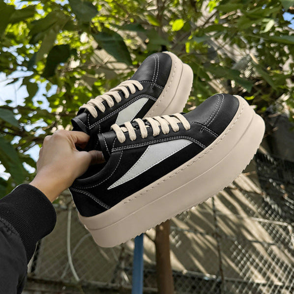 Chunky platform high tops black raver sneakers grunge shoes skater trainers 90s style faux leather