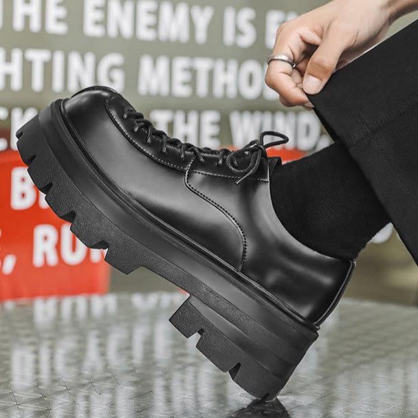 Chunky sole retro sneakers black 90s style grunge platform trainers old school rave shoes