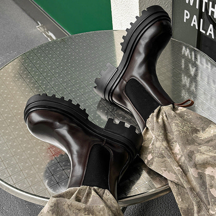 Extreme platform utility boots black tractor hunter style shoes big sole grunge trainers 90s style