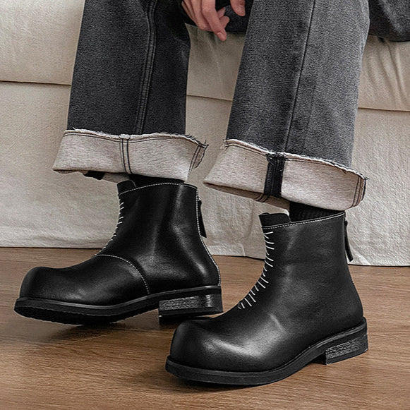 Catwalk utility boots black punk rocker faux leather shoes grunge trainers 00s style