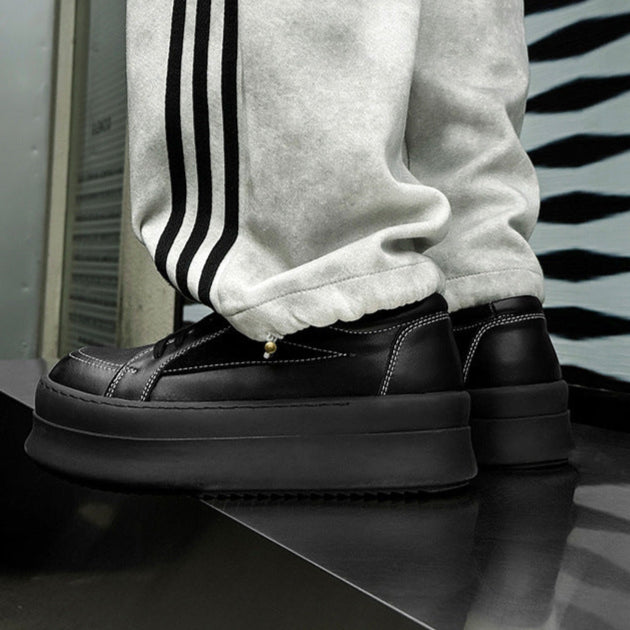 Chunky platform high tops black raver sneakers grunge shoes skater trainers 90s style faux leather