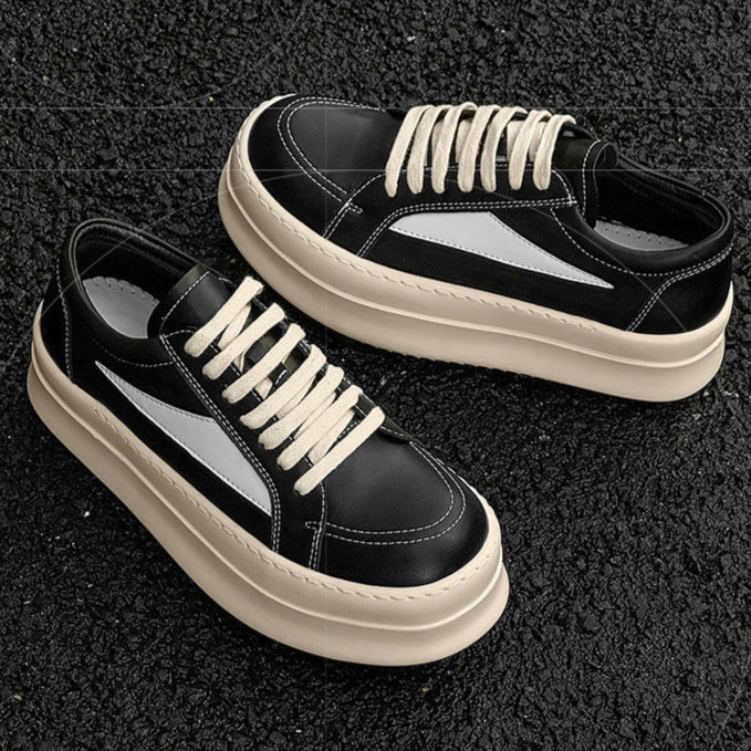 Chunky platform high tops black raver sneakers grunge shoes skater trainers 90s style faux leather