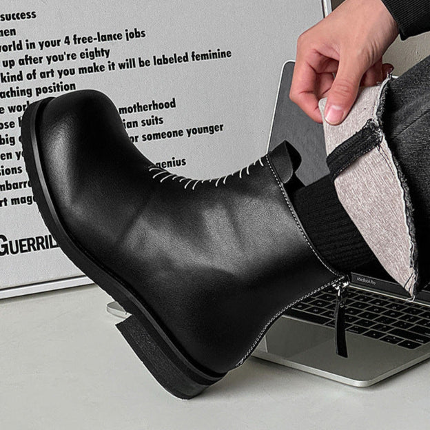 Catwalk utility boots black punk rocker faux leather shoes grunge trainers 00s style