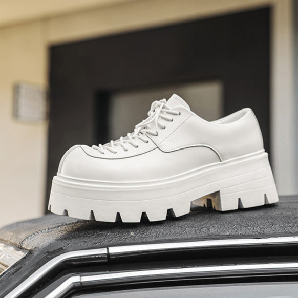 Chunky sole retro sneakers black 90s style grunge platform trainers old school rave shoes