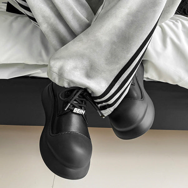 Chunky platform high tops white raver sneakers grunge shoes hip-hop trainers 90s style