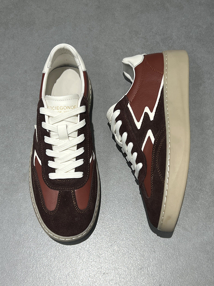 70s style sneakers brown retro grunge trainers old school suede finish sport shoes