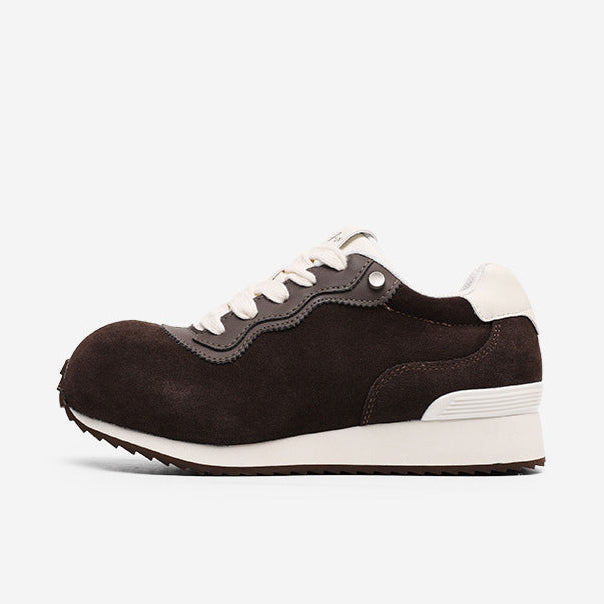 Retro platform sneakers black suede feel sports shoes grunge hip-hop trainers 80s style