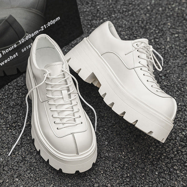 Chunky sole retro sneakers black 90s style grunge platform trainers old school rave shoes