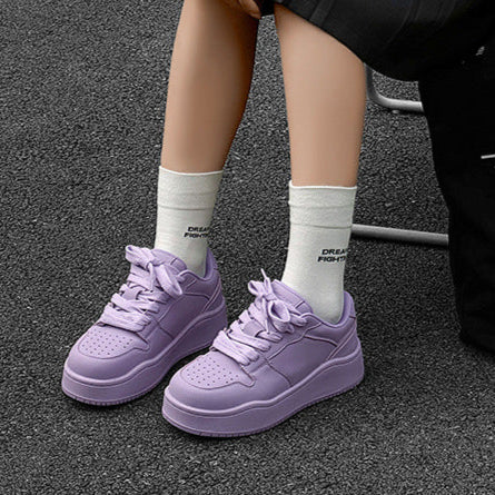 Chunky platform high tops purple raver sneakers grunge shoes hip-hop trainers 00s style