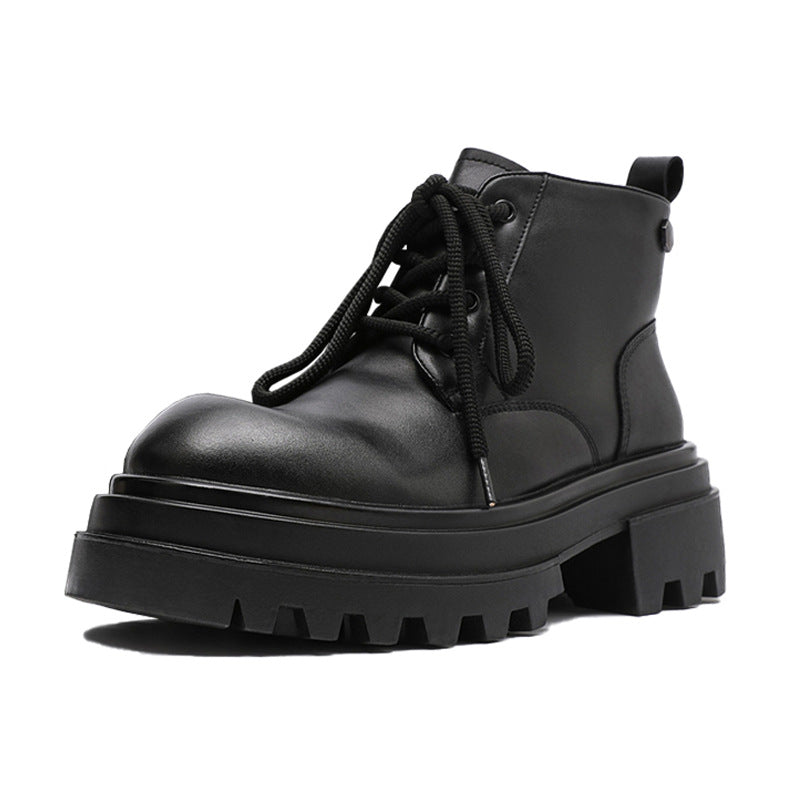 Chunky platform Derby shoes black wide sole grunge E-boy boots