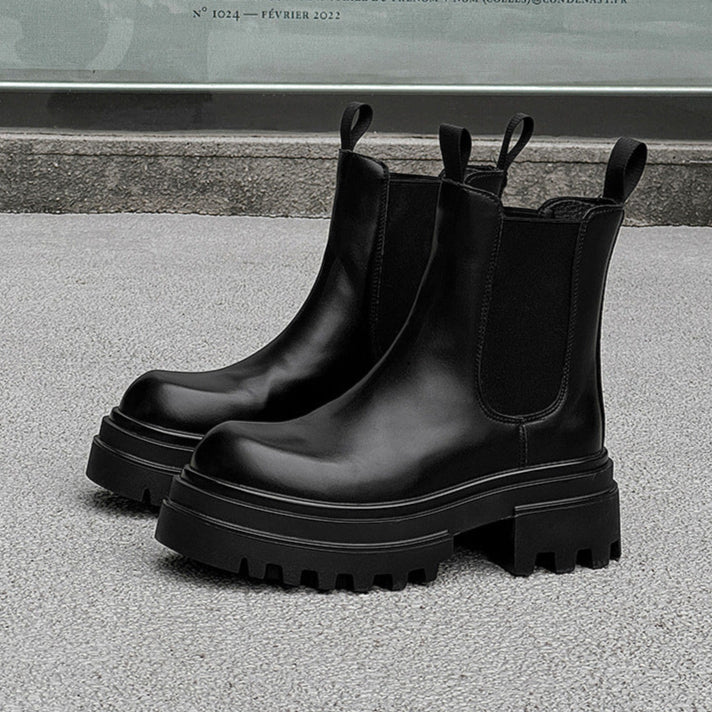 Extreme platform utility boots black tractor hunter style shoes big sole grunge trainers 90s style