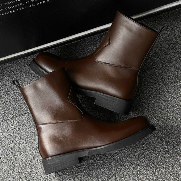 Square toe retro ankle boots black low sole mountain shoes 00s grunge style