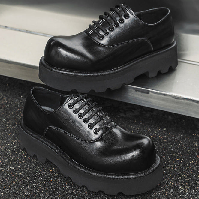 Chunky sole Derby shoes brown grunge platform classic smart retro boots