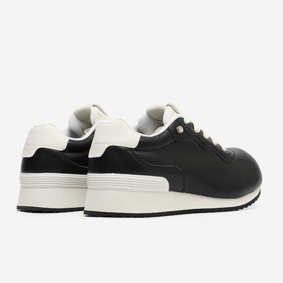 Retro platform sneakers black suede feel sports shoes grunge hip-hop trainers 80s style