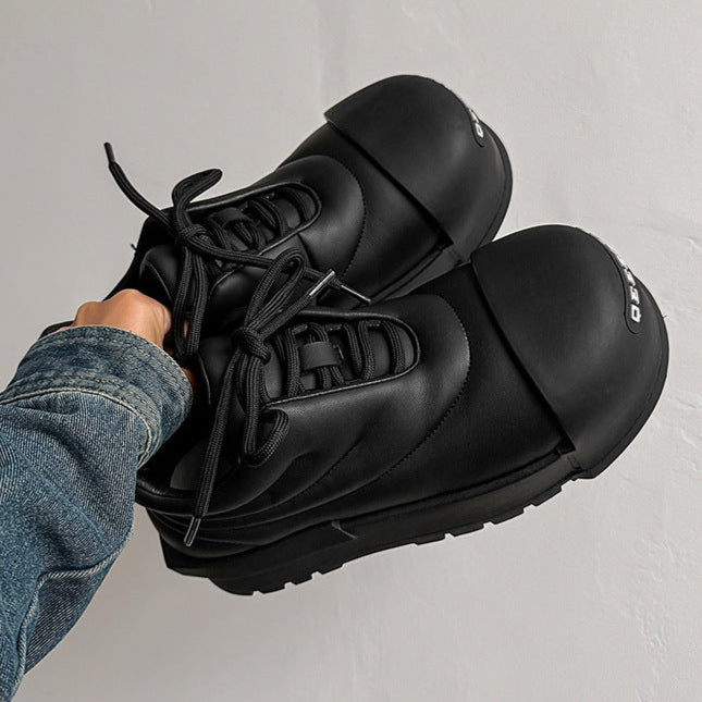 Chunky sole cyberpunk sneakers white 00s style grunge platform trainers old school punk shoes