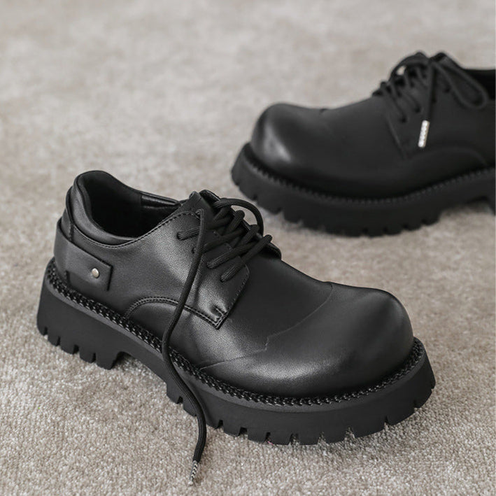 Utility Derby shoes black chunky sole grunge boots punk rocker trainers