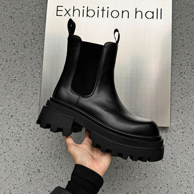 Extreme platform utility boots black tractor hunter style shoes big sole grunge trainers 90s style