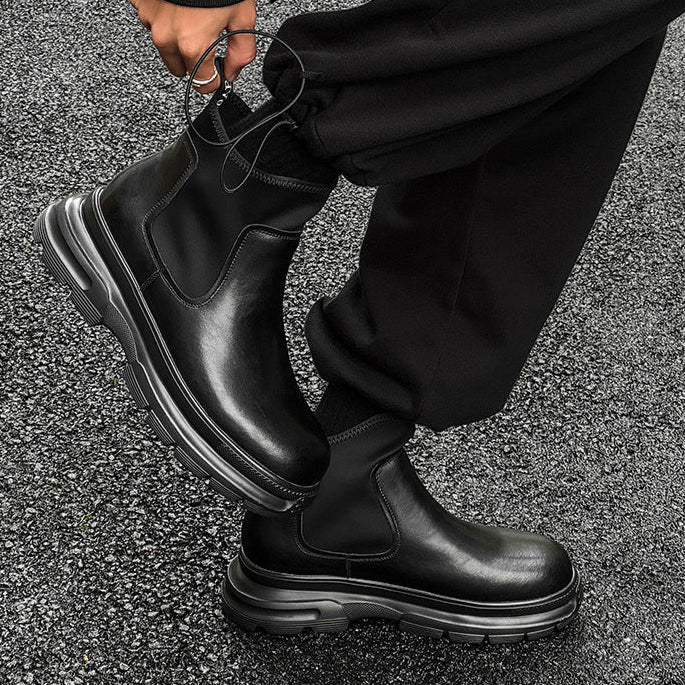 Platform utility boots black tractor catwalk style shoes big sole grunge trainers 90s style