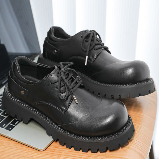 Utility Derby shoes black chunky sole grunge boots punk rocker trainers