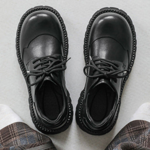 Utility Derby shoes black chunky sole grunge boots punk rocker trainers