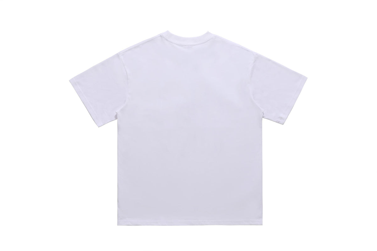 Hip-hop t-shirt psychedelic ganster top rapper tee in white