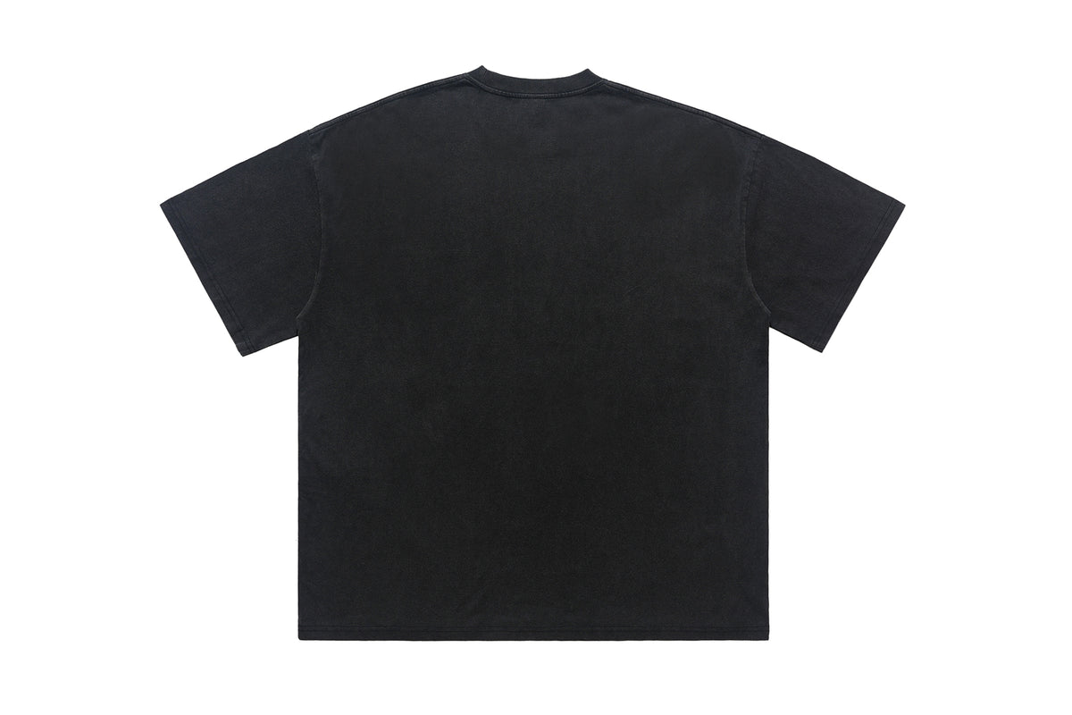 Vintage rapper t-shirt retro hip-hop top gangster tee in black