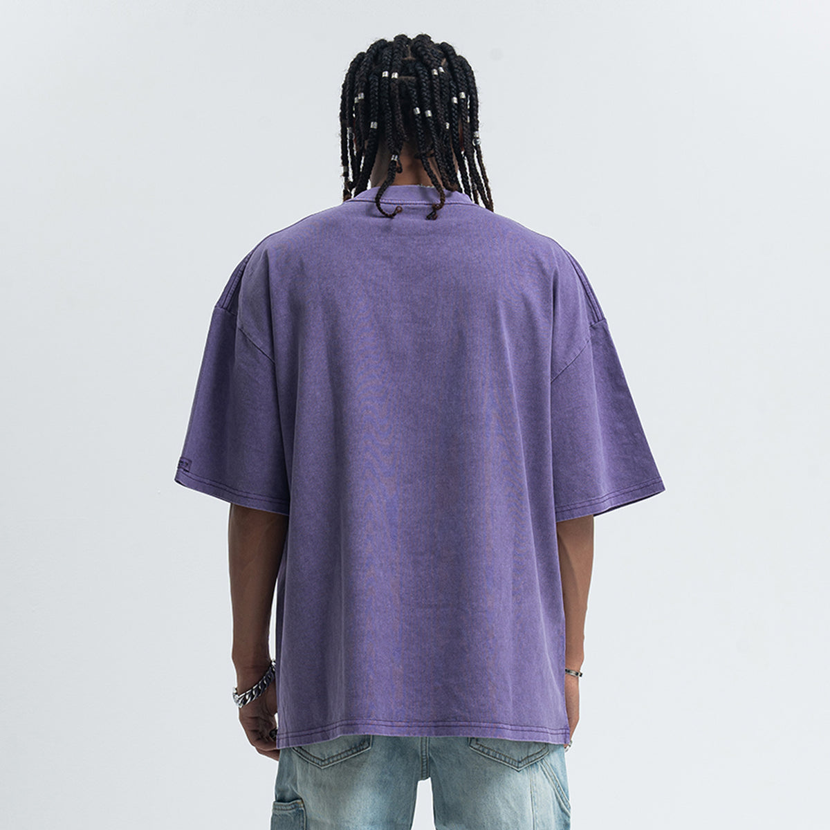 Retro car t-shirt racing top unicorn slogan tee in Purple