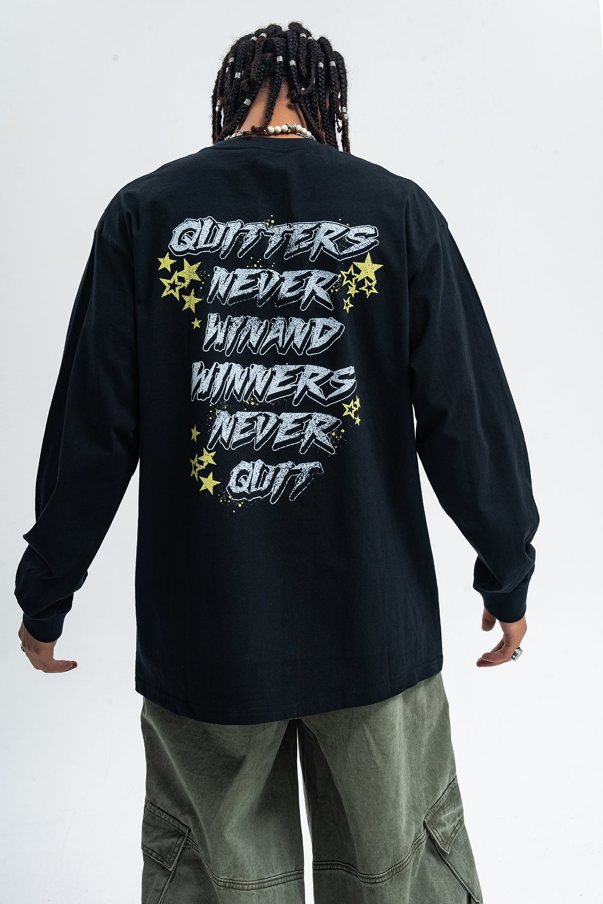 Cyberpunk long sleeve top virtual reality t-shirt in green