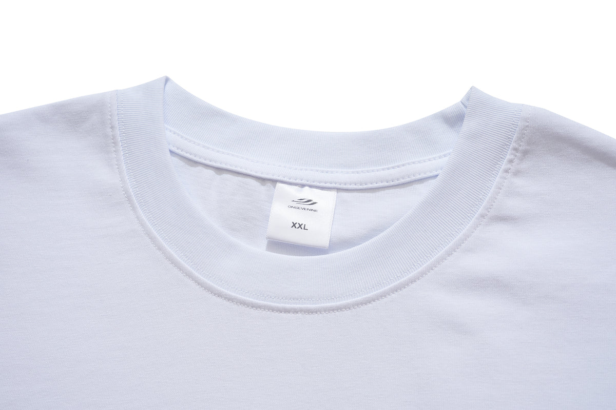 Hip-hop t-shirt rapper cartoon top gangster tee in white