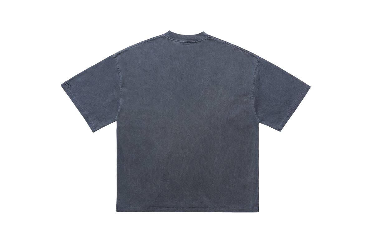 Snake print t-shirt skeleton bones top gothic tee in blue