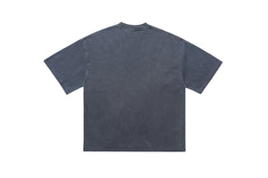 Snake print t-shirt skeleton bones top gothic tee in blue