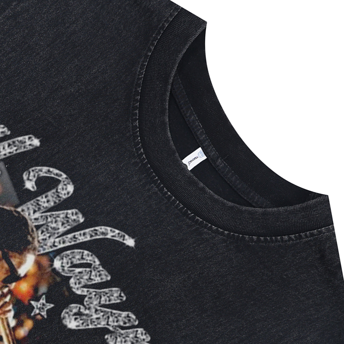 Lil Wayne sleeveless t-shirt vintage rapper vest hip-hop tank top in acid wash black