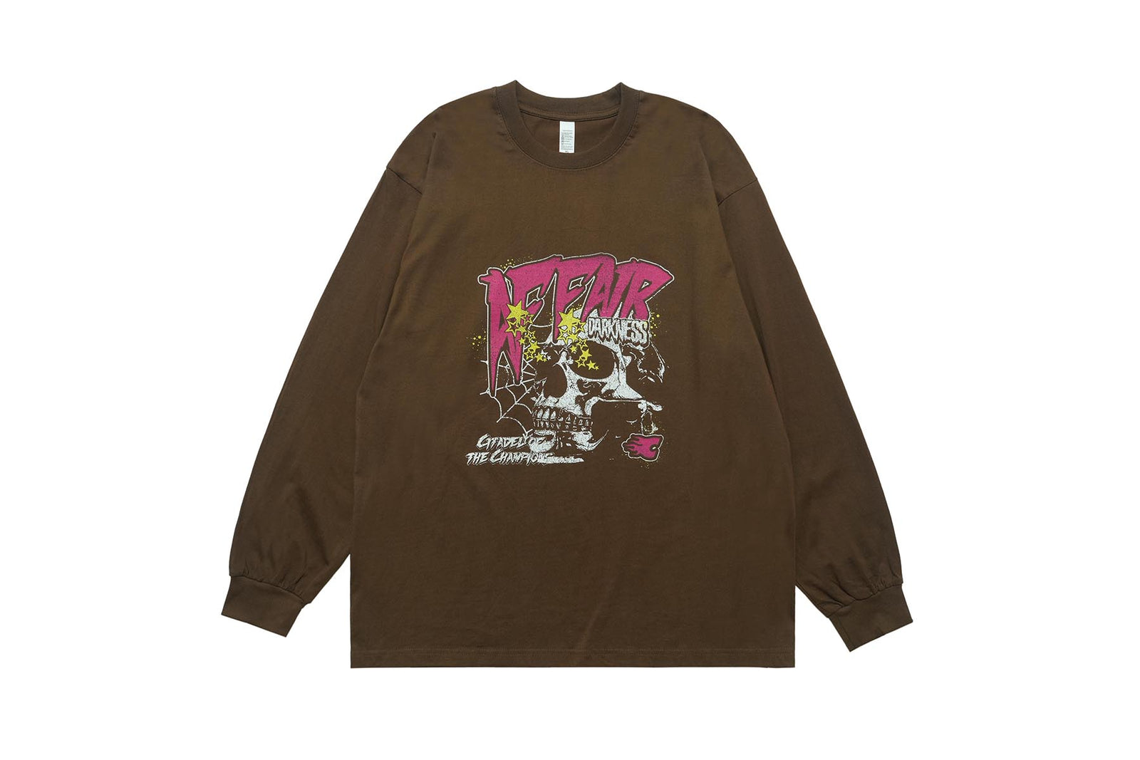 Cyberpunk long sleeve top virtual reality t-shirt in brown