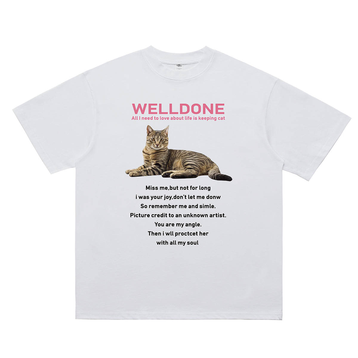 Cat print t-shirt retro kitten tee y2k top in white